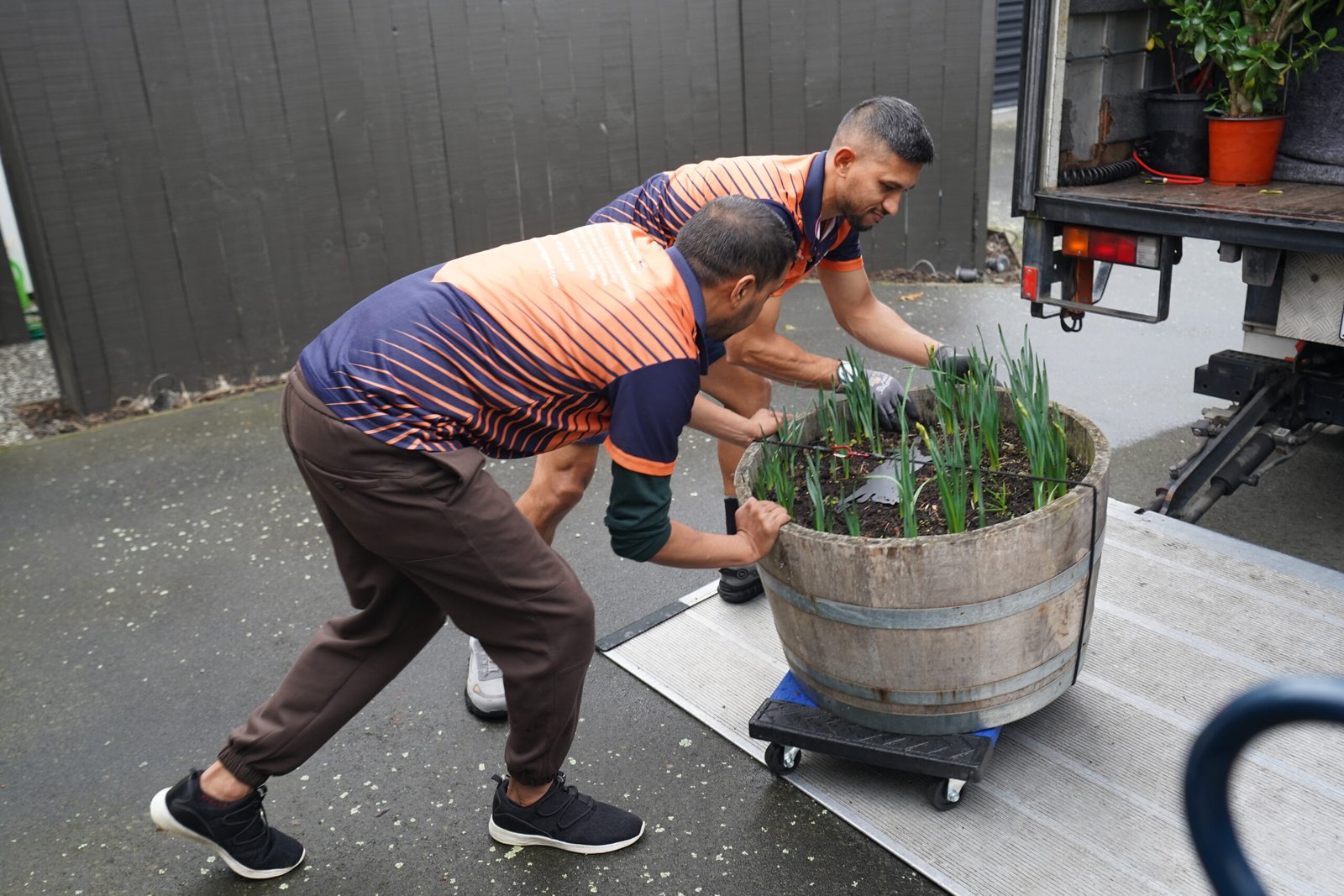 Professional spa pool movers transporting a spa pool in Christchurch